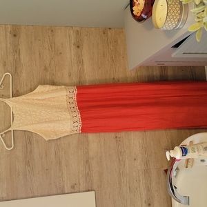 Lace floor-length dress